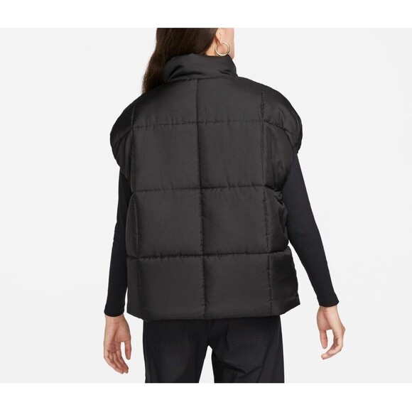 Nike Women’s Sportswear Classic Puffer Therma-FIT Loose Vest Black Size L - NEW - Picture 2 of 7